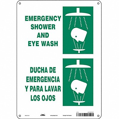 CONDOR 470Y27 Safety Sign 14 in x 10 in Aluminum