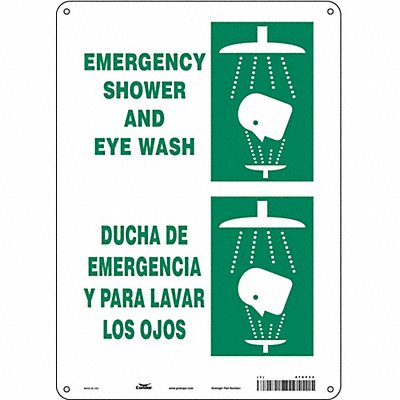 CONDOR 470Y33 Safety Sign 14 in x 10 in Polyethylene
