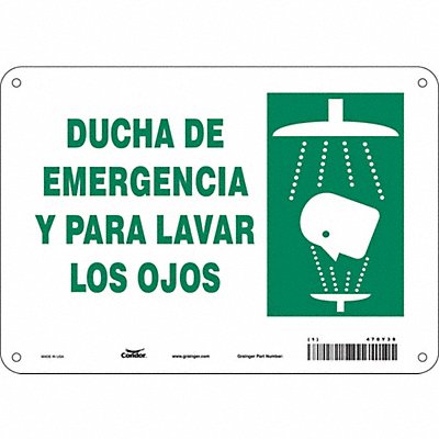 CONDOR 470Y39 Safety Sign 7 in x 10 in Aluminum