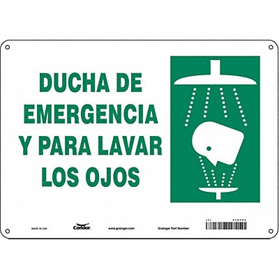 CONDOR 470Y42 Safety Sign 10 in x 14 in Polyethylene