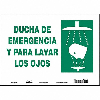 CONDOR 470Y44 Safety Sign 10 in x 14 in Vinyl