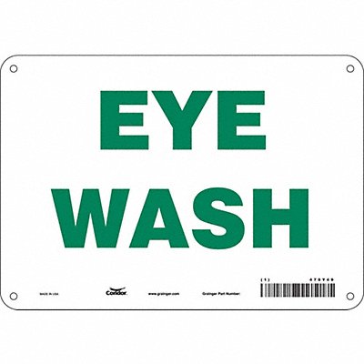 CONDOR 470Y49 Safety Sign 7 in x 10 in Polyethylene