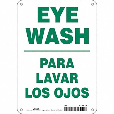 CONDOR 470Y56 Safety Sign 10 in x 7 in Polyethylene