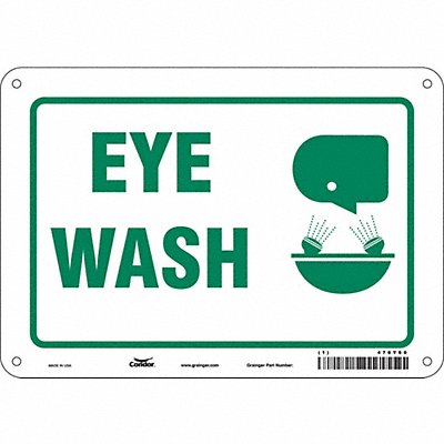 CONDOR 470Y60 Safety Sign 7 in x 10 in Aluminum