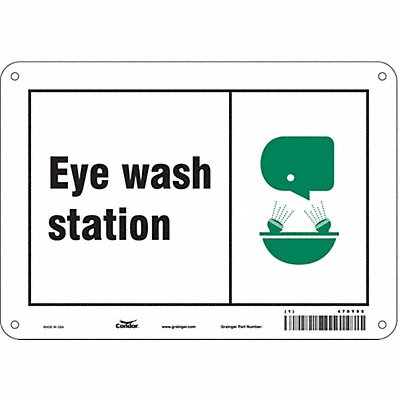 CONDOR 470Y95 Safety Sign 7 in x 10 in Aluminum