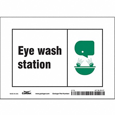 CONDOR 470Z07 Safety Sign 5 in x 7 in Vinyl