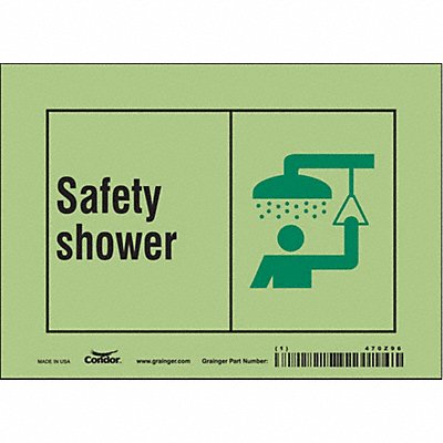 CONDOR 470Z96 Safety Sign 5 in x 7 in Glow Vinyl