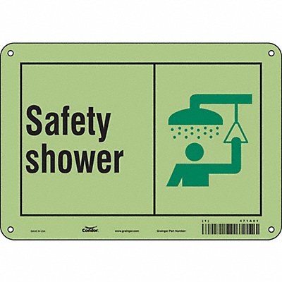 CONDOR 471A01 Safety Sign 7 in x 10 in Polyethylene