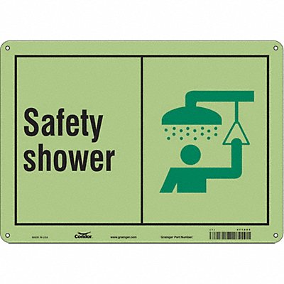 CONDOR 471A02 Safety Sign 10 in x 14 in Polyethylene