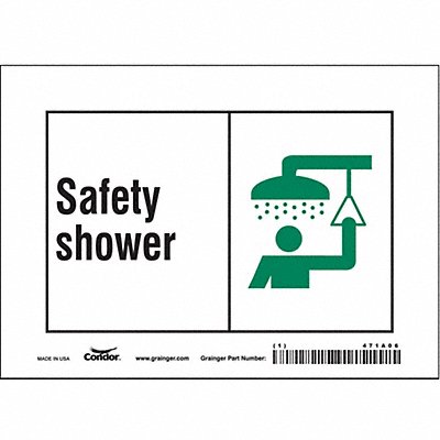 CONDOR 471A06 Safety Sign 5 in x 7 in Vinyl