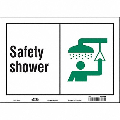 CONDOR 471A08 Safety Sign 10 in x 14 in Vinyl