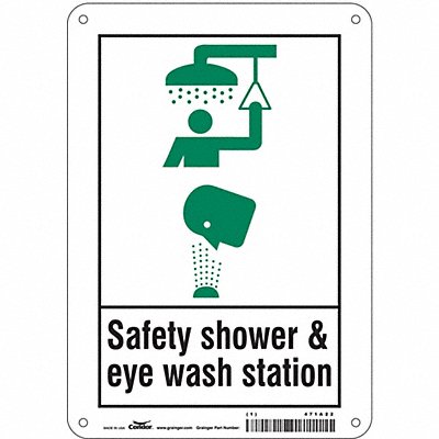 CONDOR 471A22 Safety Sign 10 in x 7 in Aluminum