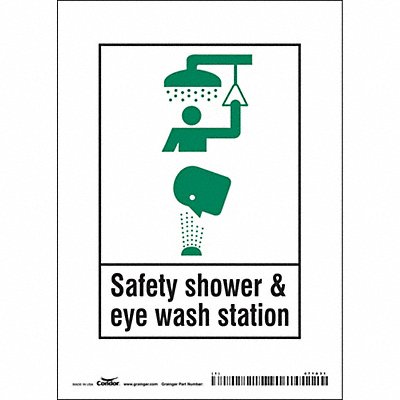 CONDOR 471A31 Safety Sign 7 in x 5 in Vinyl