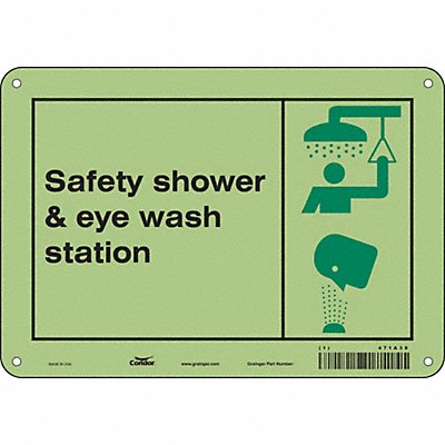 CONDOR 471A39 Safety Sign 7 in x 10 in Polyethylene