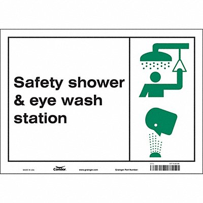 CONDOR 471A46 Safety Sign 10 in x 14 in Vinyl