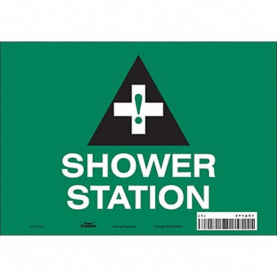 CONDOR 471A51 Safety Sign 7 in x 10 in Vinyl