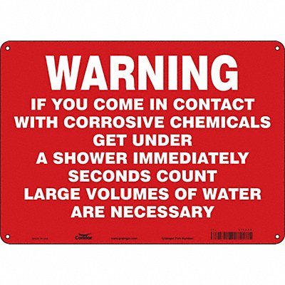 CONDOR 471A62 Safety Sign 10 in x 14 in Polyethylene