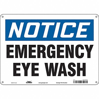 CONDOR 471A74 Safety Sign 10 in x 14 in Polyethylene
