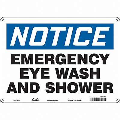 CONDOR 471A78 Safety Sign 10 in x 14 in Aluminum