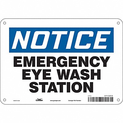 CONDOR 471A83 Safety Sign 7 in x 10 in Aluminum