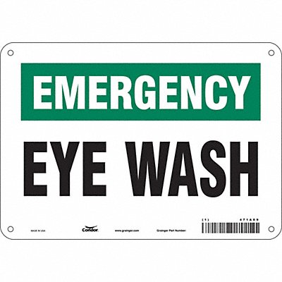 CONDOR 471A89 Safety Sign 7 in x 10 in Aluminum