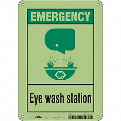 CONDOR 471C04 Safety Sign 10 in x 7 in Polyethylene