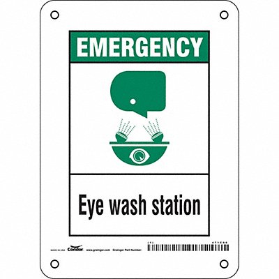 CONDOR 471C06 Safety Sign 7 in x 5 in Polyethylene