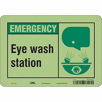 CONDOR 471C19 Safety Sign 7 in x 10 in Polyethylene