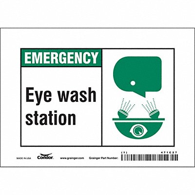 CONDOR 471C27 Safety Sign 5 in x 7 in Vinyl