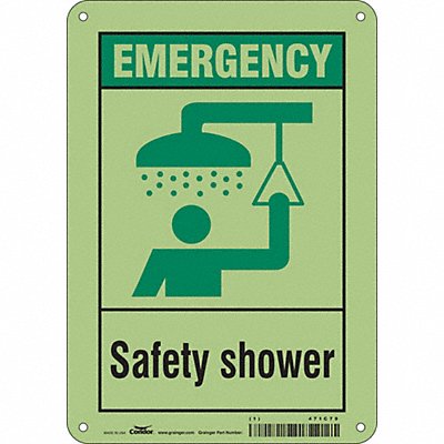 CONDOR 471C79 Safety Sign 10 in x 7 in Polyethylene