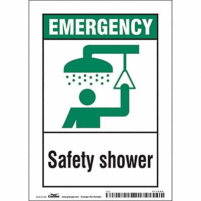 CONDOR 471C84 Safety Sign 7 in x 5 in Vinyl