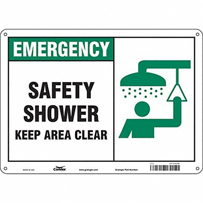 CONDOR 471C99 Safety Sign 10 in x 14 in Vinyl