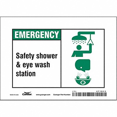 CONDOR 471D33 Safety Sign 5 in x 7 in Vinyl