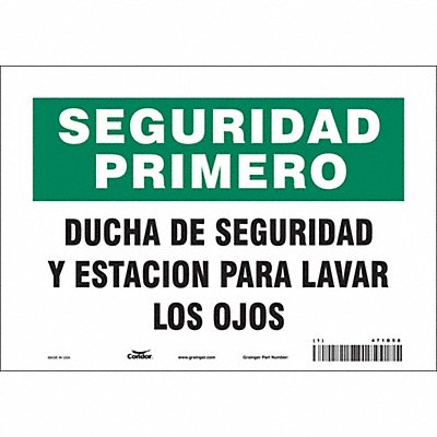 CONDOR 471D58 Safety Sign 7 in x 10 in Vinyl