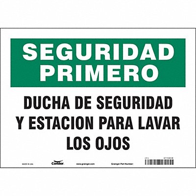 CONDOR 471D59 Safety Sign 10 in x 14 in Vinyl