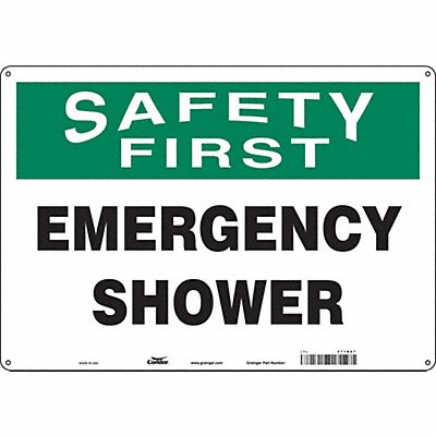 CONDOR 471D67 Safety Sign 14 in x 20 in Polyethylene