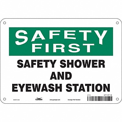 CONDOR 471F14 Safety Sign 7 in x 10 in Polyethylene