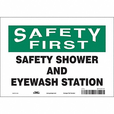 CONDOR 471F17 Safety Sign 7 in x 10 in Vinyl