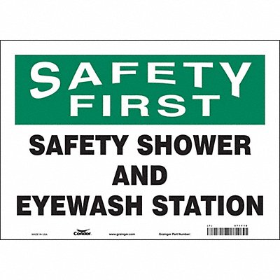 CONDOR 471F18 Safety Sign 10 in x 14 in Vinyl