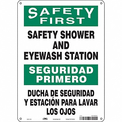 CONDOR 471F21 Safety Sign 14 in x 10 in Aluminum