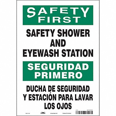 CONDOR 471F25 Safety Sign 14 in x 10 in Vinyl