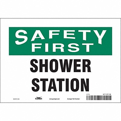 CONDOR 471F30 Safety Sign 7 in x 10 in Vinyl