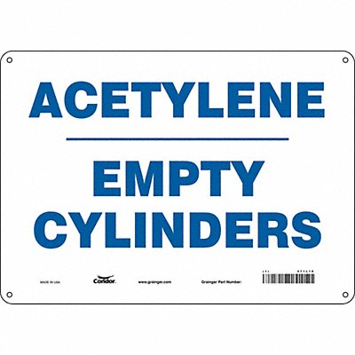CONDOR 471L19 Safety Sign 10 inx14 in Aluminum
