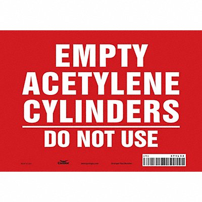 CONDOR 471L34 Safety Sign 7 inx10 in Vinyl