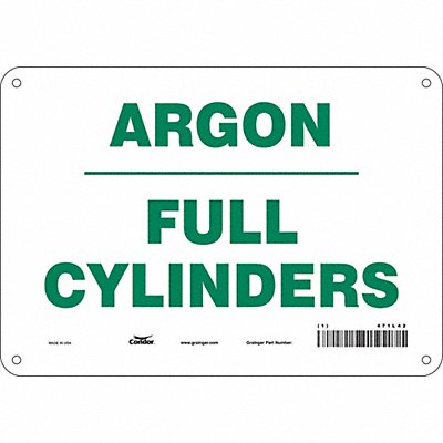 CONDOR 471L42 Safety Sign 7 in x 10 in Aluminum