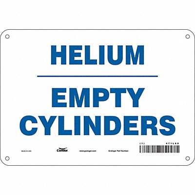 CONDOR 471L60 Safety Sign 7 in x 10 in Aluminum