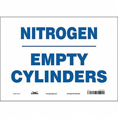 CONDOR 471L77 Safety Sign 10 in x 14 in Vinyl