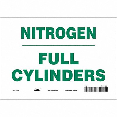 CONDOR 471L82 Safety Sign 7 in x 10 in Vinyl