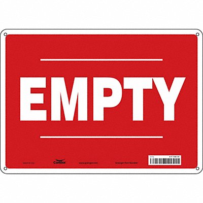 CONDOR 471M50 Safety Sign 10 inx14 in Polyethylene