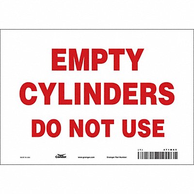 CONDOR 471M65 Safety Sign 7 inx10 in Vinyl